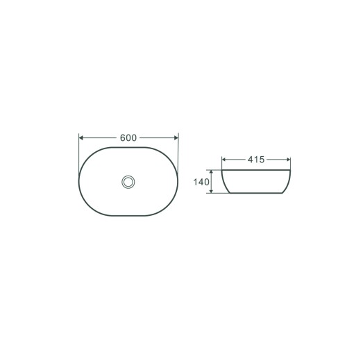 Раковина накладная Terminus Прато 600х415х140