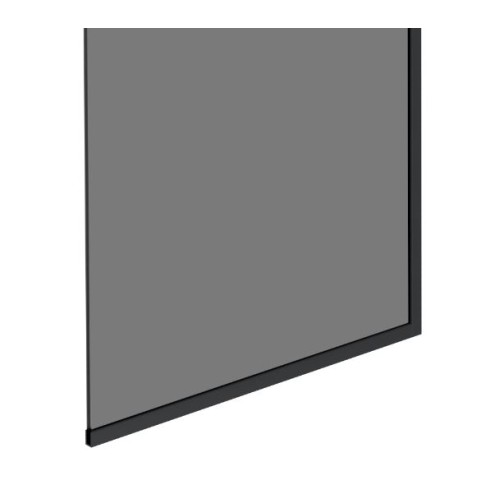 Шторка для ванны стационарная тонированое стекло/профиль черный1400х700