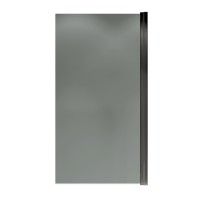 Шторка на ванну Wide Open 1500х700 тонированое стелко/профиль черный (распашная на монопетле) 1500х700