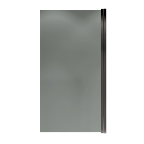Шторка на ванну Wide Open 1500х700 тонированое стелко/профиль черный (распашная на монопетле) 1500х700