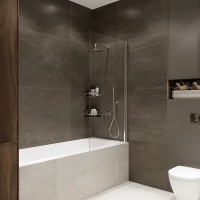 Шторка на ванну Wide Open 1500х700 прозрачное стекло/профиль хром (распашная на монопетле) 1500х700