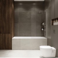 Шторка на ванну Wide Open 1500х700 прозрачное стекло/профиль хром (распашная на монопетле) 1500х700