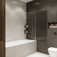 Шторка на ванну Wide Open 1500х700 тонированое стелко/профиль хром (распашная на монопетле) 1500х700