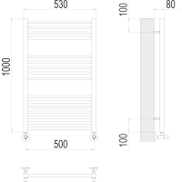 Полотенцесушитель Terminus «Сицилия» П16 500х1000 Матовое Золото PVD