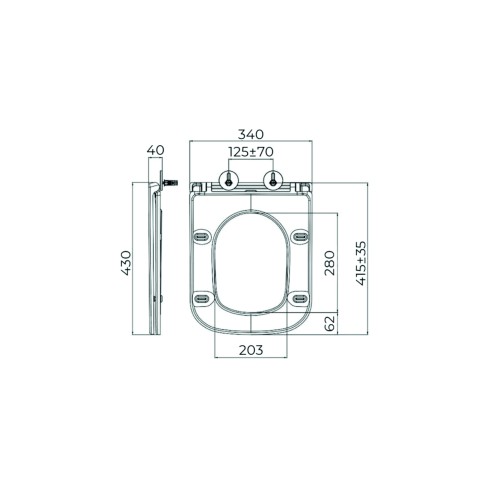 Сиденье для унитаза Terminus Ватикан цвет белый