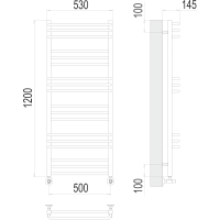 Полотенцесушитель Terminus «Соренто» П18 500х1200 Белый