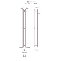 Стойка DUO квадрат 70х1600 Золото