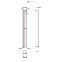 Полотенцесушитель Terminus Стойка TRIO круг 120х1200 Золото