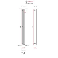 Полотенцесушитель Terminus Стойка TRIO круг 120х1800 Золото