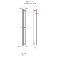 Стойка TRIO квадрат 120х1800 золото