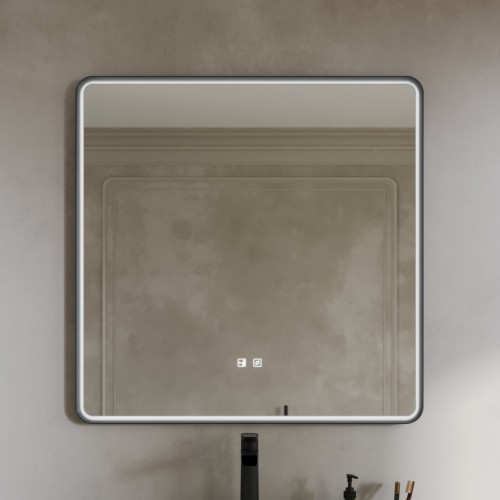 Z_EMB_840x840 Зеркало Ember в стиле МидСечури 840x840 Ral 7016 (антрацит)
