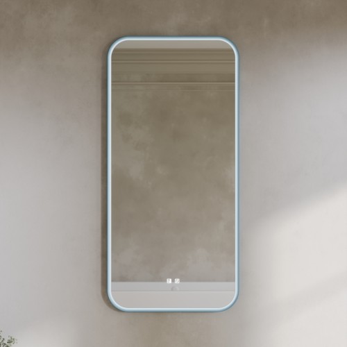 Z_FLX_630x1305 Зеркало Flex в стиле МидСечури 630x1305 Ral 5024 (голубой)