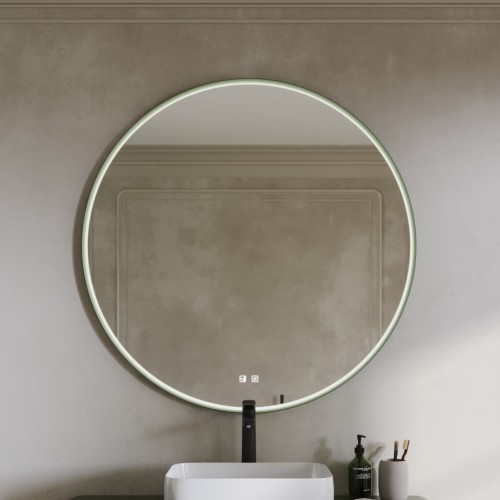 Z_ZNT_D940 Зеркало Zenith в стиле МидСечури D1040 RAL 130 40 10 (Зеленый)