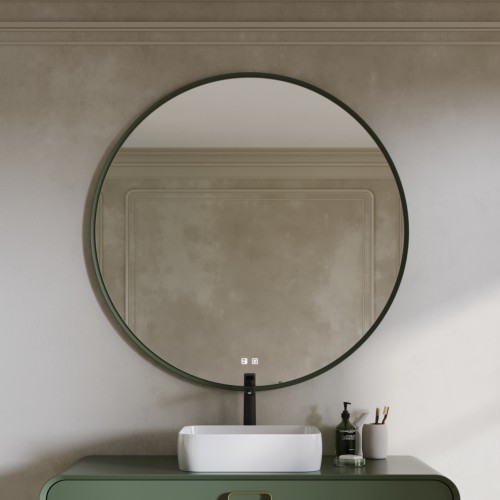 Z_ZNT_D940 Зеркало Zenith в стиле МидСечури D1040 RAL 130 40 10 (Зеленый)