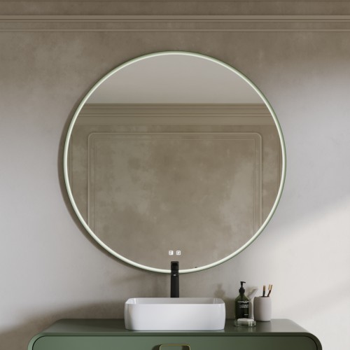 Z_ZNT_D940 Зеркало Zenith в стиле МидСечури D1140 RAL 130 40 10 (Зеленый)