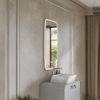 Зеркало Aura в стиле МидСечури 980х520 RAL 7035 (серый)