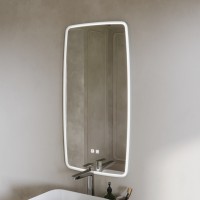 Зеркало Aura в стиле МидСечури 980х520 RAL 7035 (серый)