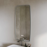 Зеркало Aura в стиле МидСечури 980х520 RAL 7035 (серый)