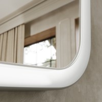 Зеркало Aura в стиле МидСечури 980х520 RAL 7035 (серый)