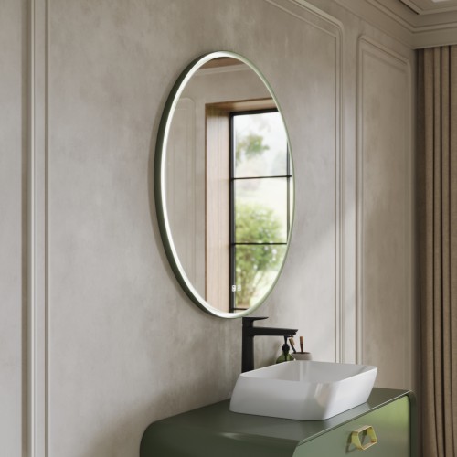 Зеркало Zenith в стиле МидСечури D940 RAL 130 40 10 (Зеленый)